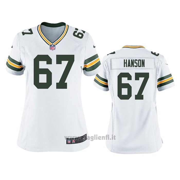 Maglia NFL Game Donna Green Bay Packers Jake Hanson Bianco